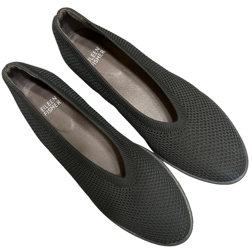 Eileen Fisher Brown and Cream Flats - Picture 3 of 9